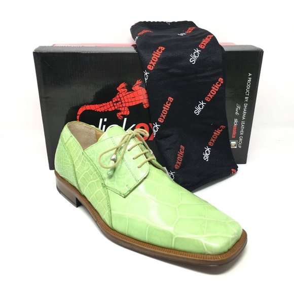 NEW Slick Exotica Oxfords Shoes Size 9 Alligator - Picture 1 of 10